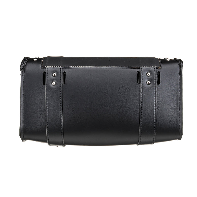 Black PU Leather Motorcycle Tool Bag Luggage Saddlebags Saddle Bag Universal For Harley