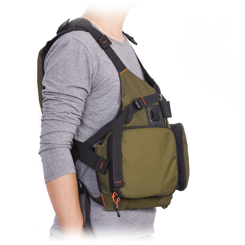 LEO 27988 D86 Olive Green Boat Floating Fishing Jacket Life Jacket Life Vest