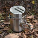Camping Stove Set Portable Wood Burning Furnace Picnic Pot Portable Stainless Steel Cookware