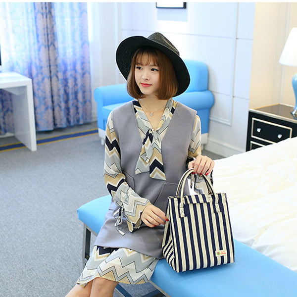 Honana CF-LB034 Woman Lady Fashion Oxford Insulated Cooler Large Capacity Lunch Tote Bag Handbag