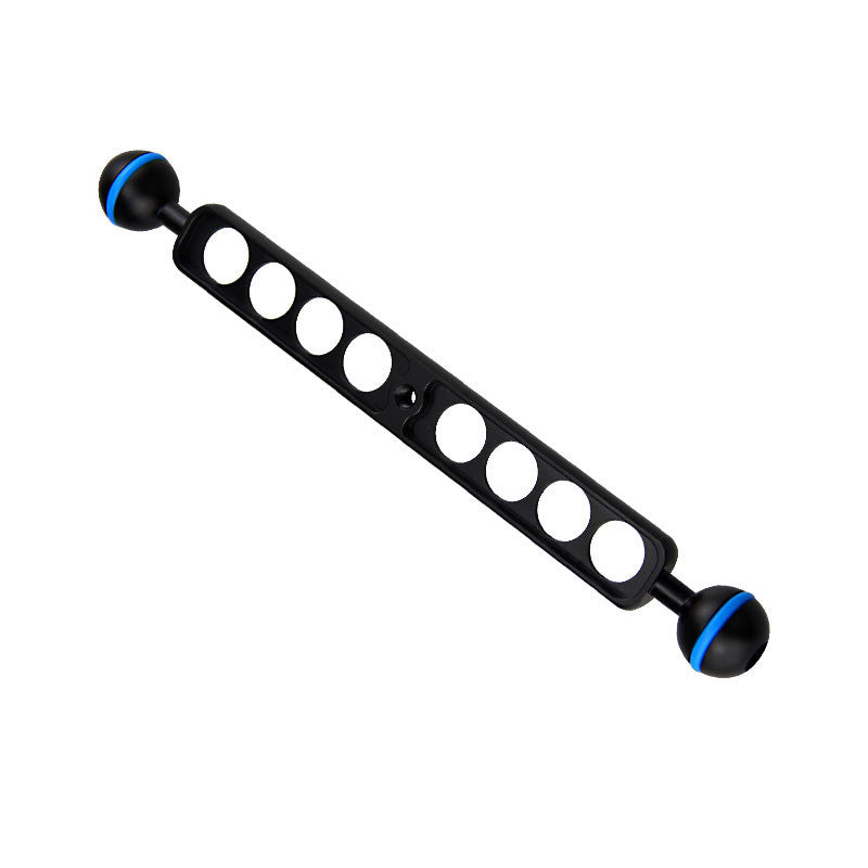 HOOZHU S09 25.4 9" Double Ball Head Connecting Bracket Support for Diving Flashlight Diving Camer
