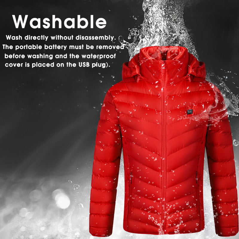 Electric Battery USB Rechargable Heating Heated Coats Jacket Winter Warm For Men Female