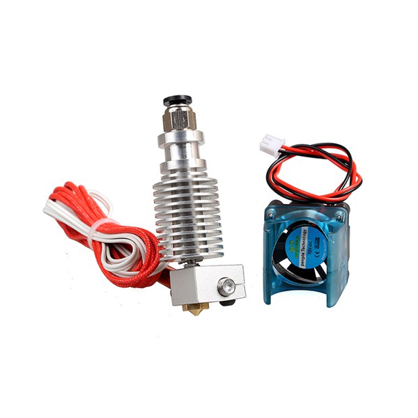 Geekcreit 0.3mm Metal 3D Printer Extrusion Head Extruder Nozzle With Fan