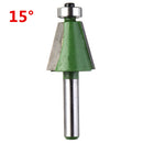 Drillpro 8mm Shank Chamfering Router Bit 11.25-45 Degree Milling Cutter for Woodworking