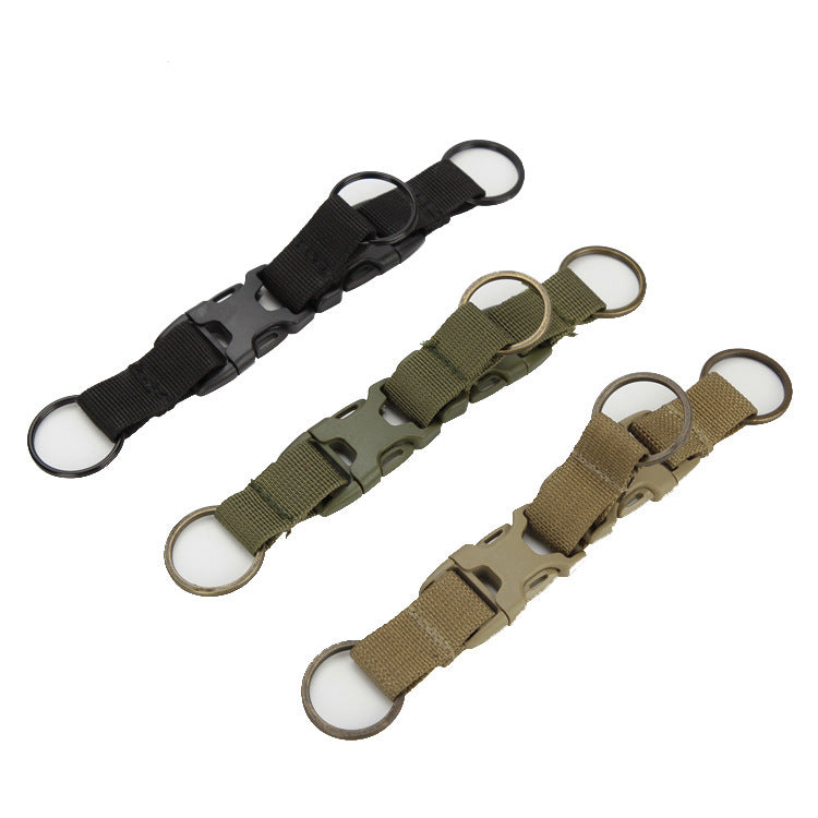 Outdoor Multi-function Ribbon Keychain EDC Tactical Key Ring Camping Hunting Key Chain