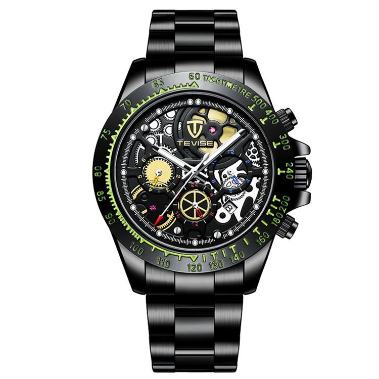 TEVISE T863 Date Display Business Style Automatic Mechanical Watch Full Steel Men Watches