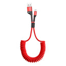 Baseus Retractable Spring Type C Fast Charging Data Cable For One Plus 6T Huawei Mate 20 Xiaomi Mix3