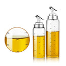 Portable Oil Dispenser Seasoning Bottles Dispenser With Scale Sauce Bottle Glass Storage Bottles For Oil Vinegar Kitchen Cooking Accessories