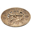 Waterproof Outdoor Indoor Garden Wall Station Clock Thermometer 12 Inch Sun And Moon