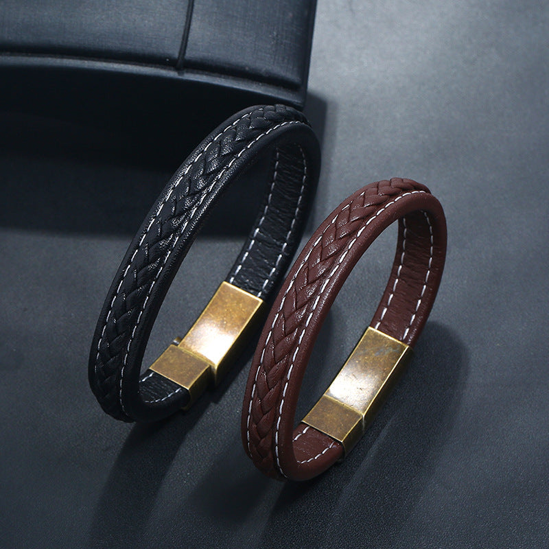 Hand-woven Multi-layer Leather Creative Men's PU Bracelet