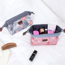 Korean Cosmetic Bag Flower Flamingo Fox Portable Waterproof Travel Storage Bag Large Capacity Pencil Case