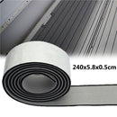 240x5.8x0.5cm EVA Flooring Faux Imitation Teak Gray&Black Decking Boat Flooring Sheet Pad