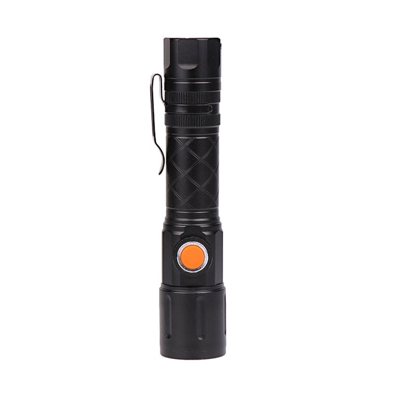 XANES 1245 T6+COB LED 5 Modes USB Rechargeable Telescopic Zoom LED Flashlight