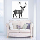 Miico Hand Painted Oil PaintingsSimple Style-CSide Face DeerWall Art For Home Decoration Paintings