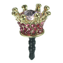 Universal 3.5mm Rhinestone Crown Dirtproof Plug Phone Decoration