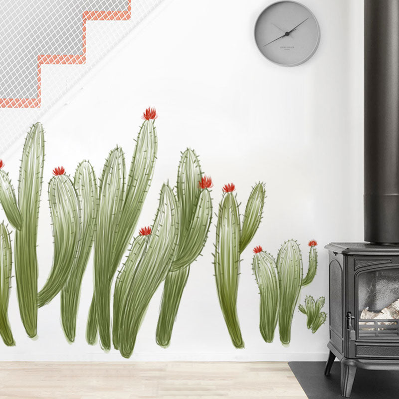 Miico FX82030 2PCS Wall Sticker Hand-Painted Cactus Creative Decorative Wall Sticker Home Decoration Sticker