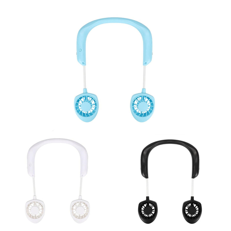 ABS Portable Mini Fan Hands Free Li-ion Battery USB Rechargable Hanging Neck Personal Sport Fan Mini Air Fan