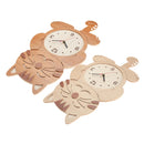 Wooden Wall Clock Cat Dog Swinging Tail Pendulum Battery Operated Room Creative Decor