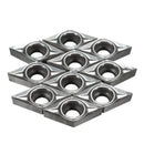 Drillpro 10pcs DCGT0702-AK H01 / DCGT21.51-AK H01 Inserts Used for Aluminum Turning Tool Holder Cutter
