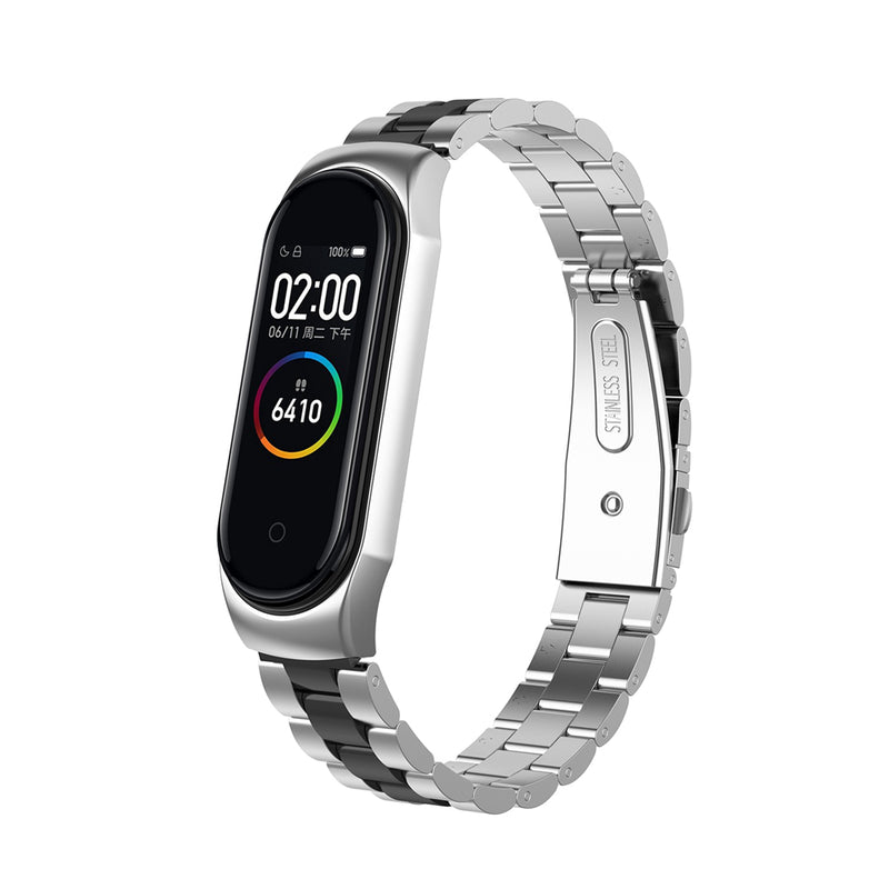 Bakeey Anti-lost Design Chain Bracelet Replacement Watch Band for Xiaomi Mi Band 4&3 Smart Watch