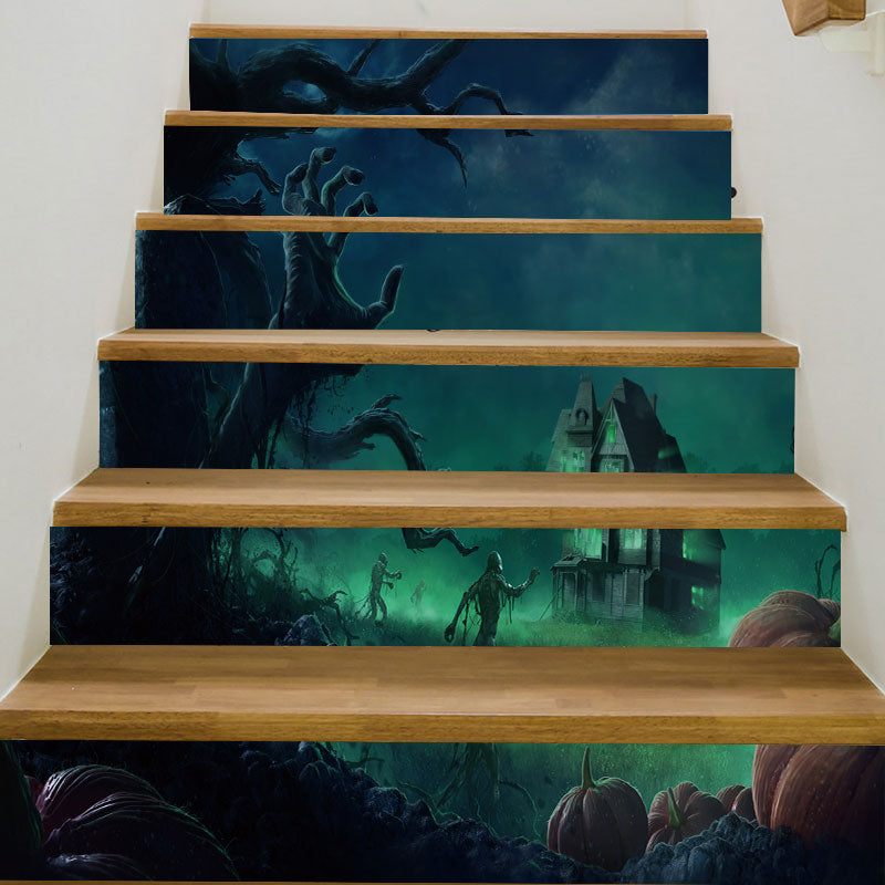 Miico LT012 Halloween Stciker Stair Sticker Horror Wall Sticker Removable Sticker