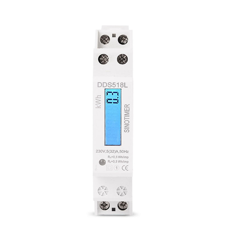 Excellway 230V AC 50Hz LCD 18MM Mini Size Wattmeter Power Consumption Watt Energy Meter kWh Counter AC 5-32A