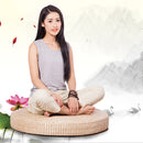 50cm Round Pouf Tatami Cushion Floor Cushions Natural Straw Meditation Yoga Mats