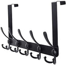 Stainless Steel Hook Door Hanger Hat Coat Towel Hanger with 5 Hooks