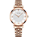 TEVISE T09 Waterproof Simple Style Women Wrist Watch Full Steel Band Quartz Watch