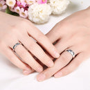 Letter Words Stainless Steel Zircon Couple Ring Men Jewelry Birthday Gift For Wedding