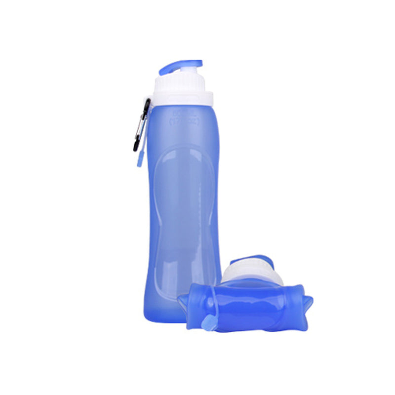 500ML Travel Collapsible Silicone Sport Foldable Water Bottle for Outdoor Camping Hiking