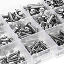 Suleve MXSH3 440Pcs M3/M4/M5 Stainless Steel Button Head Hex Socket Cap Screws Bolts Nuts Assortment Kit