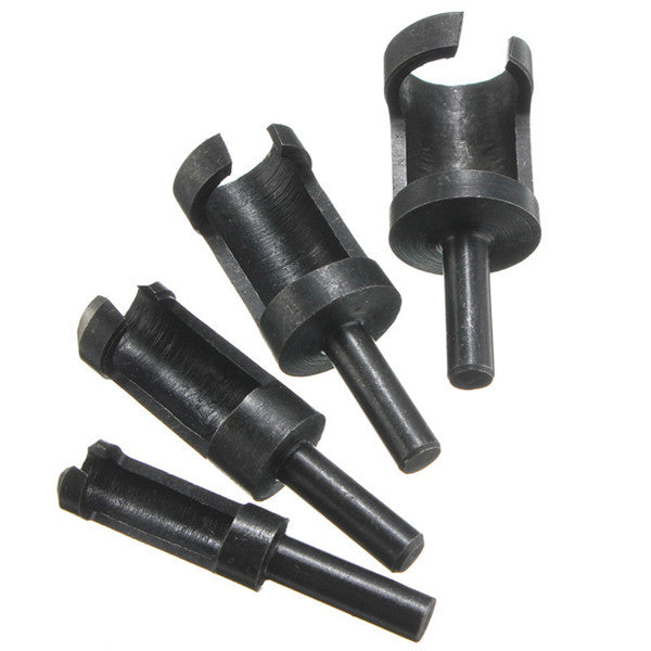 4pcs 6mm/10mm/13mm/16mm Woodworking Tenon Plug Cutters Wood Plug Hole Cutter Drill
