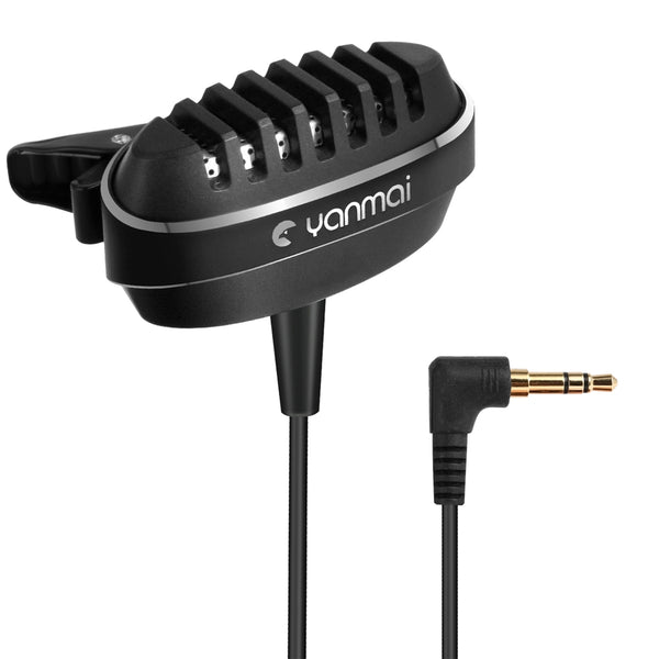 Yanmai R999 Lavalier Omnidirectional Condenser Microphone Clip-on Microphone Dual Capacitor Mini Microphone For Smartphone Camera for Video Voice Lectures Business Conference