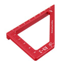 Drillpro ES-2 Aluminum Alloy 45 90 Degree Marking Angle Ruler with Base Height Ruler Woodworking Triangle Ruler Measuring Scribing Tool