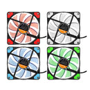 120mm PC Computer Case Fan Ultra Silent 15 LED Lights Cooler Cooling Heatsink