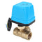 TMOK 1/2" 3/4" 1" Blue Shell 3 Way Motorized Electric Brass T Ball Valve 3 Wire AC 220V Full Port