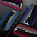 Bakeey Carbon Fiber Gradient Color Tempered Glass Protective Case for Xiaomi Redmi  Note 8 Pro