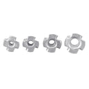 Suleve CSTN3 90Pcs Four Prong T Nut Inserts Carbon Steel Zinc Plated For Wood M3/M4/M5/M6/M8 Nut Assortment Kits