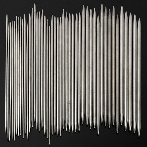 55pcs 11 Sizes Stainless Steel Double Pointed Knitting Needles Hat Sweater Scarf Crochet Hook