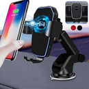 WIS 10W 2 in 1 Qi Wireless Fast Charging Car Charger Mount Phone Holder Air Outlet Bracket