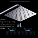 8 Inch Stainless Steel Bathroom Square Silver Pressurize Rainfall Shower Head Chrome Finish