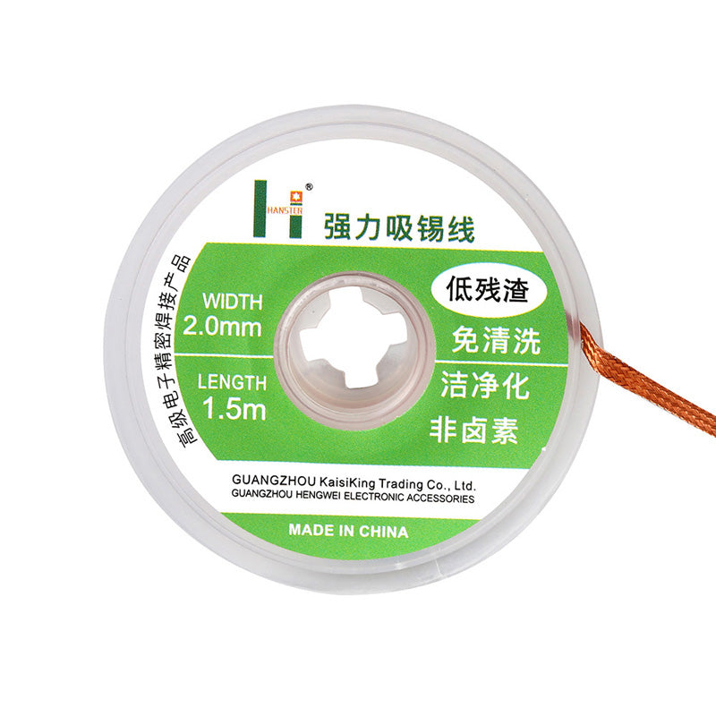 1.5m Length Solder Wick Remover Desoldering Braid Solder Remover Sucker Flux Wick Cable Wire