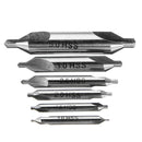 Drillpro 6pcs 1/1.5/2/2.5/3/5mm 60 Degree HSS Center Drill Bits Countersink Drill Bit