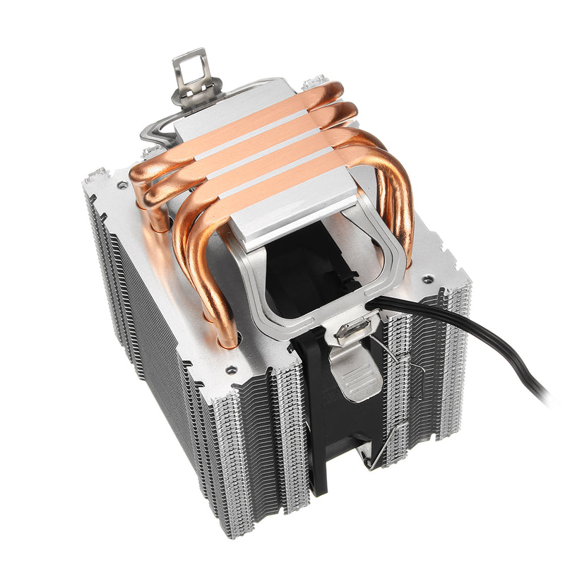 12V RGB 4-Wire Single Fan 4 Heatpipe Dual Tower Cooler Heat Sink Ultra-quiet Cooling Fan For Intel LAG 1155 1156 775 For AMD Socket AM3/AM2