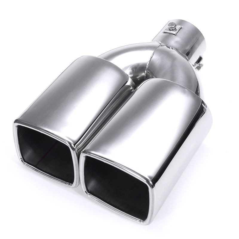 63mm 2.5" Stainless Steel Inlet Tail Rear Pipe Tip Muffler Exhaust Silencer Cover