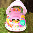 Baby Kids Float Seat Inflatable Boat Swimming Ring Fun Swimming Pool with Sunshade