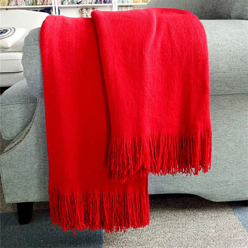 Cotton Cashmere Crochet Nordic Blankets Good Soft Sofa Cover Blanket Winter Bed Bedding Warm Soft Quilt Bed Supplies