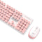 XINMENGN520 2.4GHz Wireless Retro Keyboard and Mouse Combo Set for School Office Use