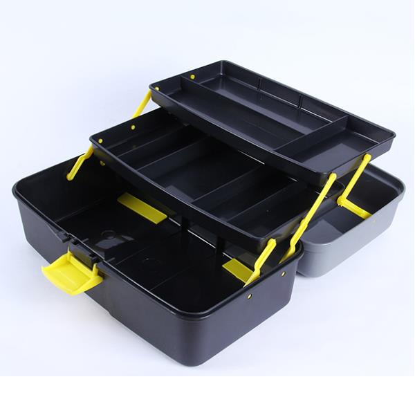 Plastic Painting Tool Box Three-layer Gouache Paint Box Black Painting